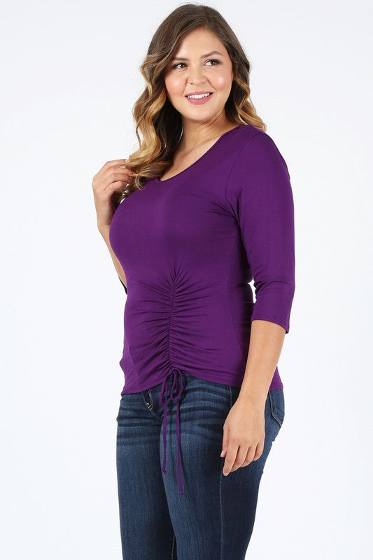 Plus Size waist tie top Bagel