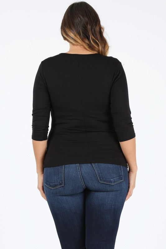 Plus Size waist tie top Bagel