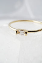 Crystal Baguette Ring HONEYCAT Jewelry