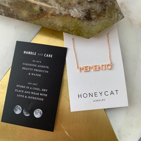 MEMENTO Nameplate Necklace - Sale HONEYCAT Jewelry