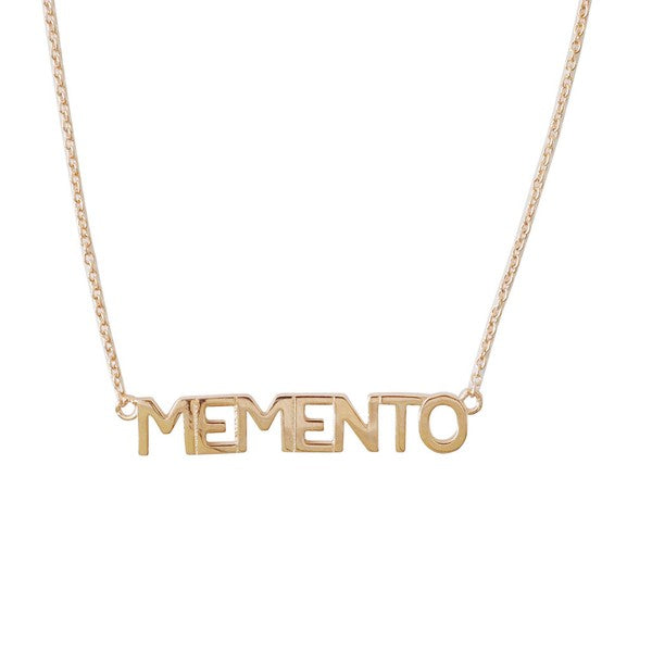 MEMENTO Nameplate Necklace - Sale HONEYCAT Jewelry