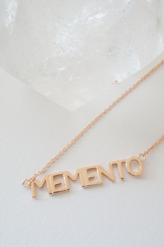 MEMENTO Nameplate Necklace - Sale HONEYCAT Jewelry