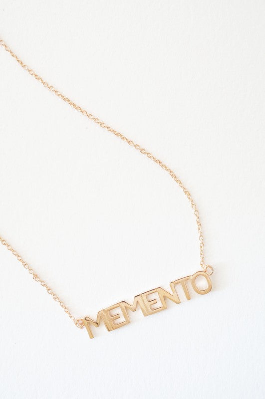 MEMENTO Nameplate Necklace - Sale HONEYCAT Jewelry