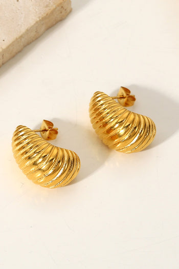 Shell Shore Spiral Stud Earrings Trendsi