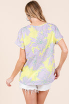 BOMBOM Floral Short Sleeve T-Shirt Trendsi