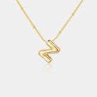 Gold-Plated Letter Pendant Necklace Trendsi