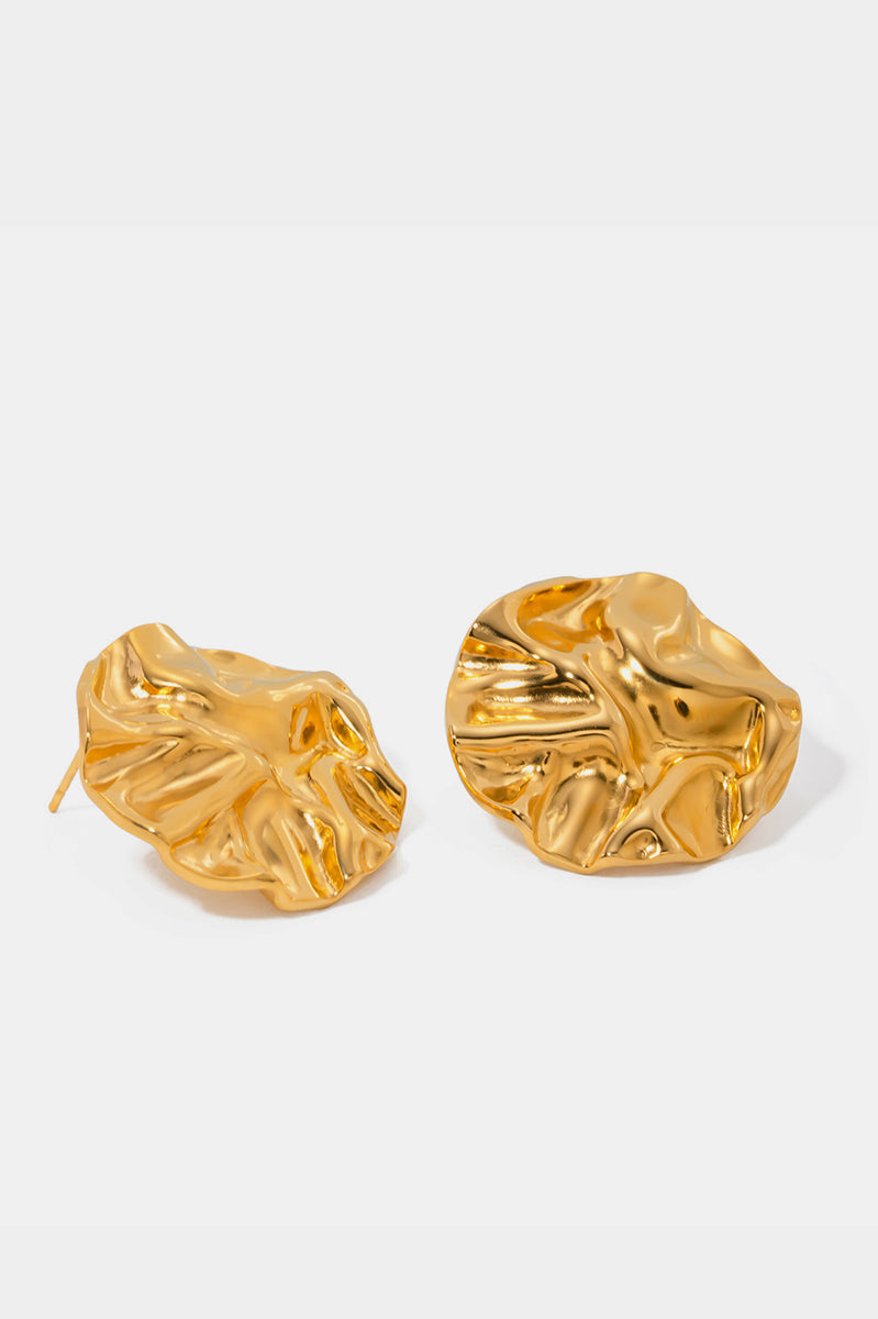 18K Gold-Plated Stud Earrings Casual Chic Botique