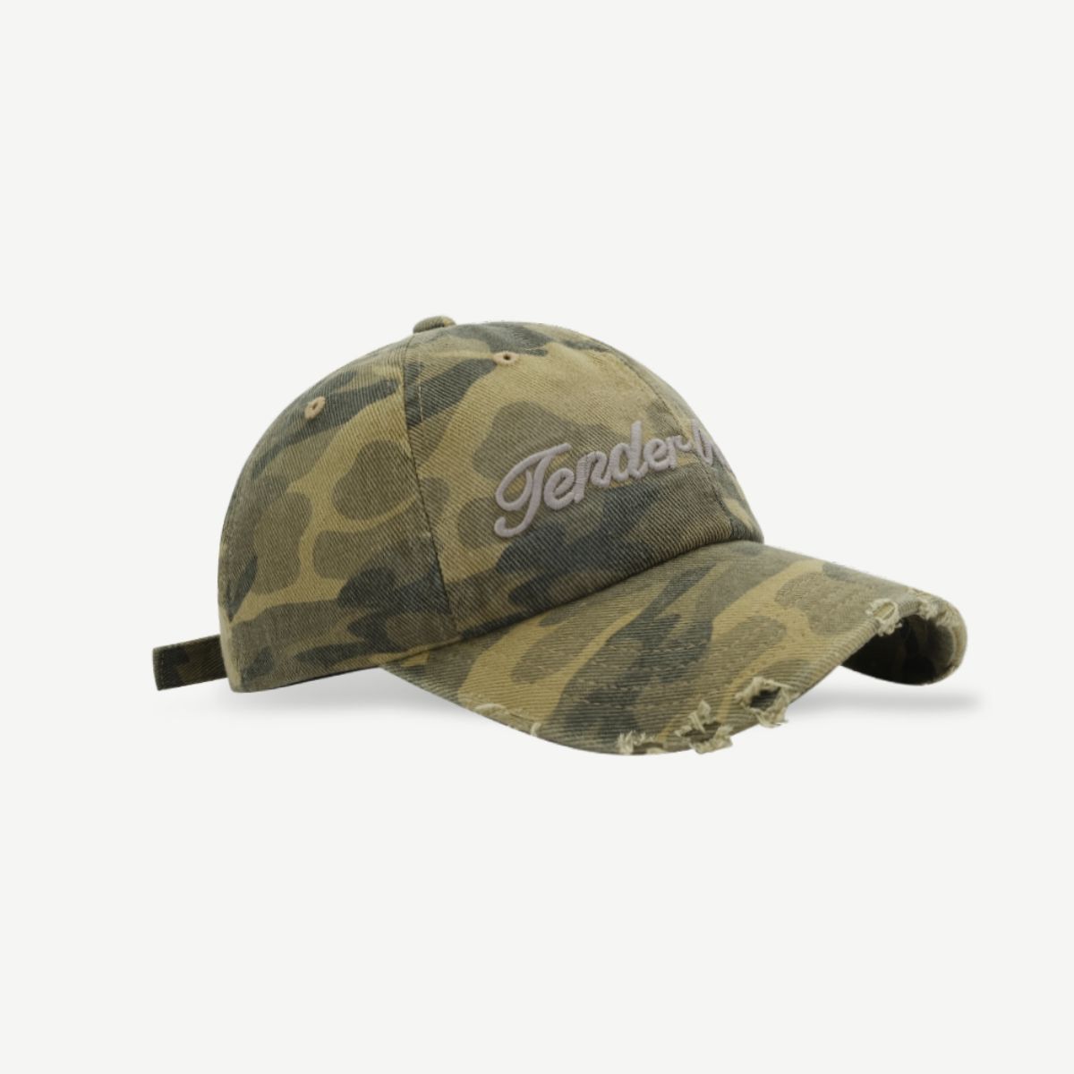 Letter Graphic Camouflage Cotton Hat Trendsi