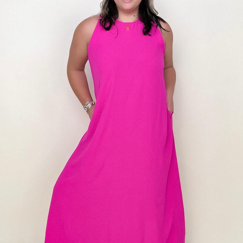 Be Stage Sleeveless Airflow A-Line Maxi Dress Kiwidrop