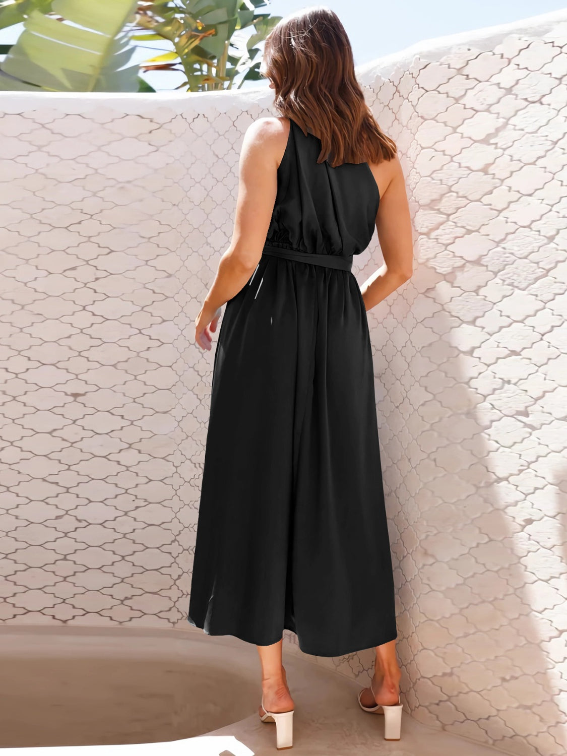 Single Shoulder Midi Dress Trendsi