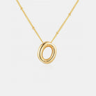 Gold-Plated Letter Pendant Necklace Trendsi