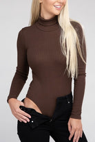 Long-Sleeve Turtleneck Bodysuit Ambiance Apparel