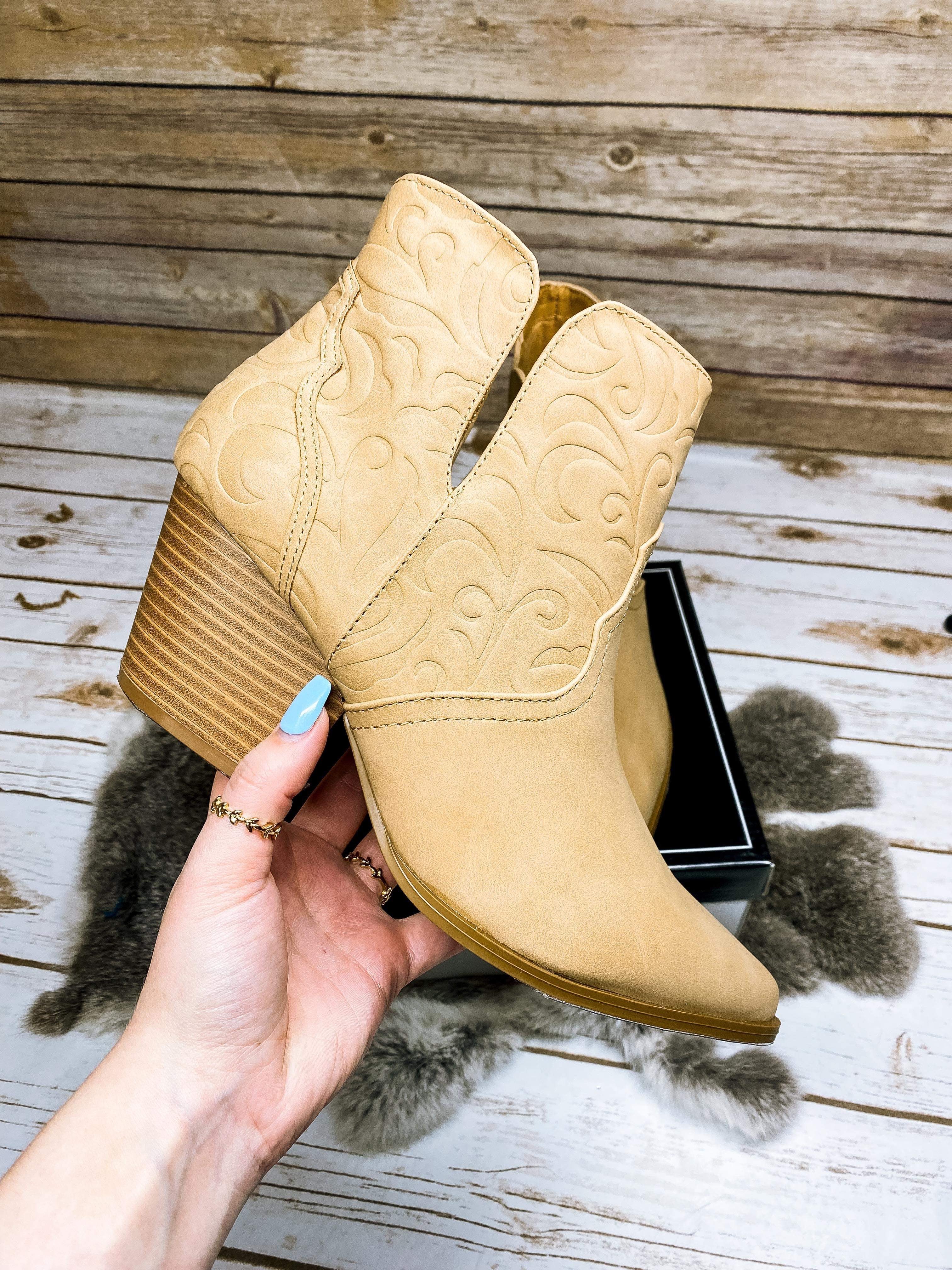 Kelsie Cowgirl Boot in Tan Bliss Dropship