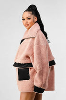 ATHINA OVERSIZED SHERPA WITH CONTRAST JACKET Athina