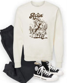 Actin Up Cowgirl Graphic Crew Sweatshirt Ocean and 7th