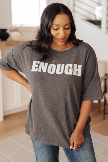 Always Enough Graphic Tee in Charcoal Ave Shops