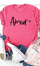 Amour Valentines Graphic Tee Kissed Apparel