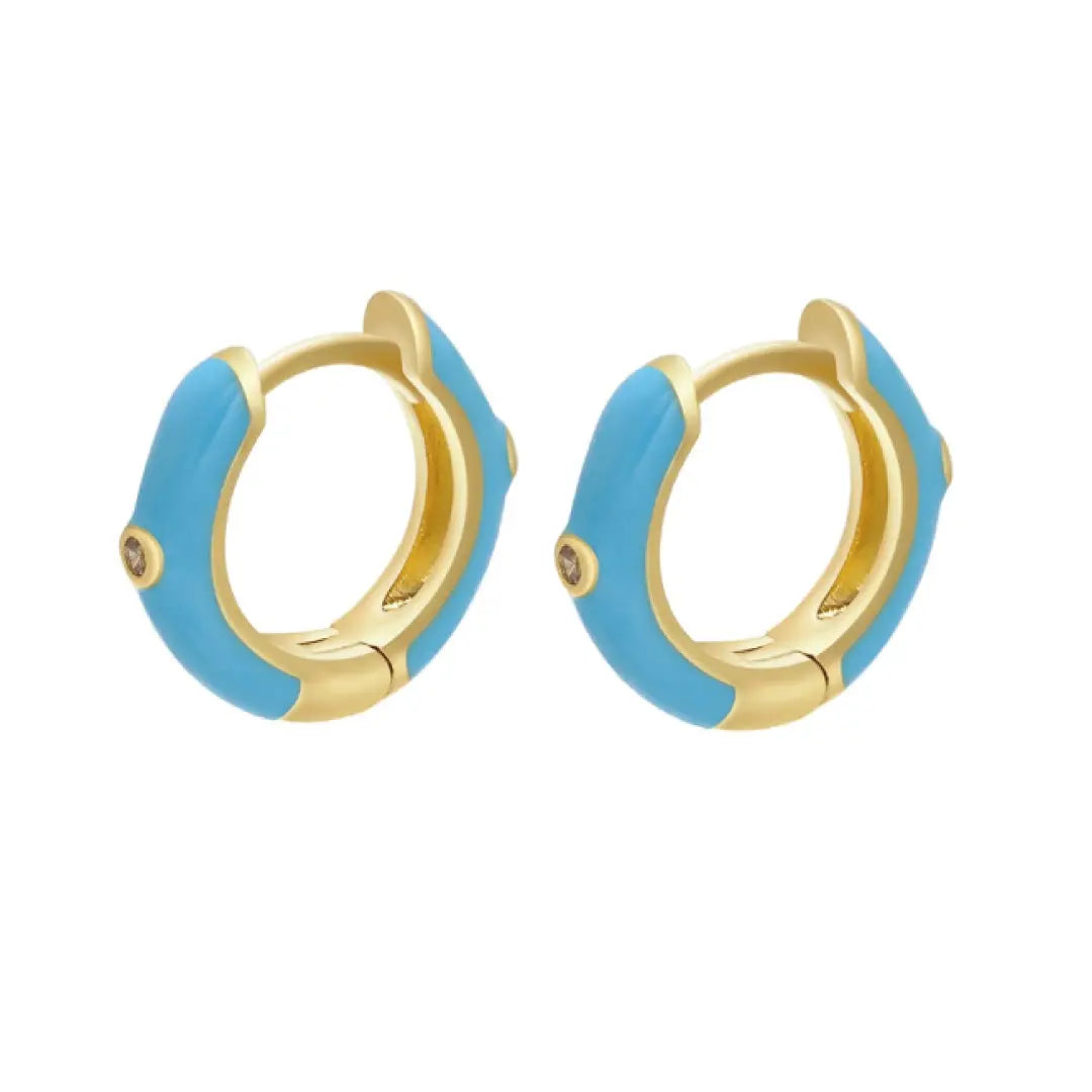 Angie Huggie Earrings |  Blue |  Casual Chic Boutique