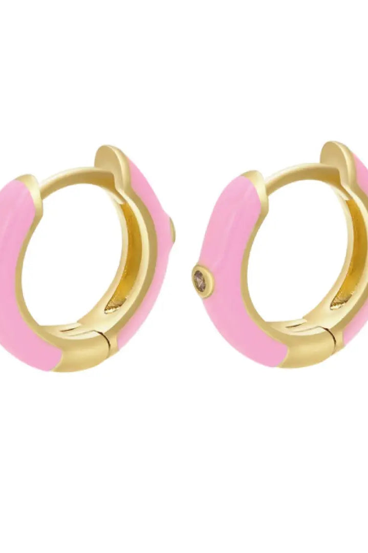 Angie Huggie Earrings |  Pink |  Casual Chic Boutique