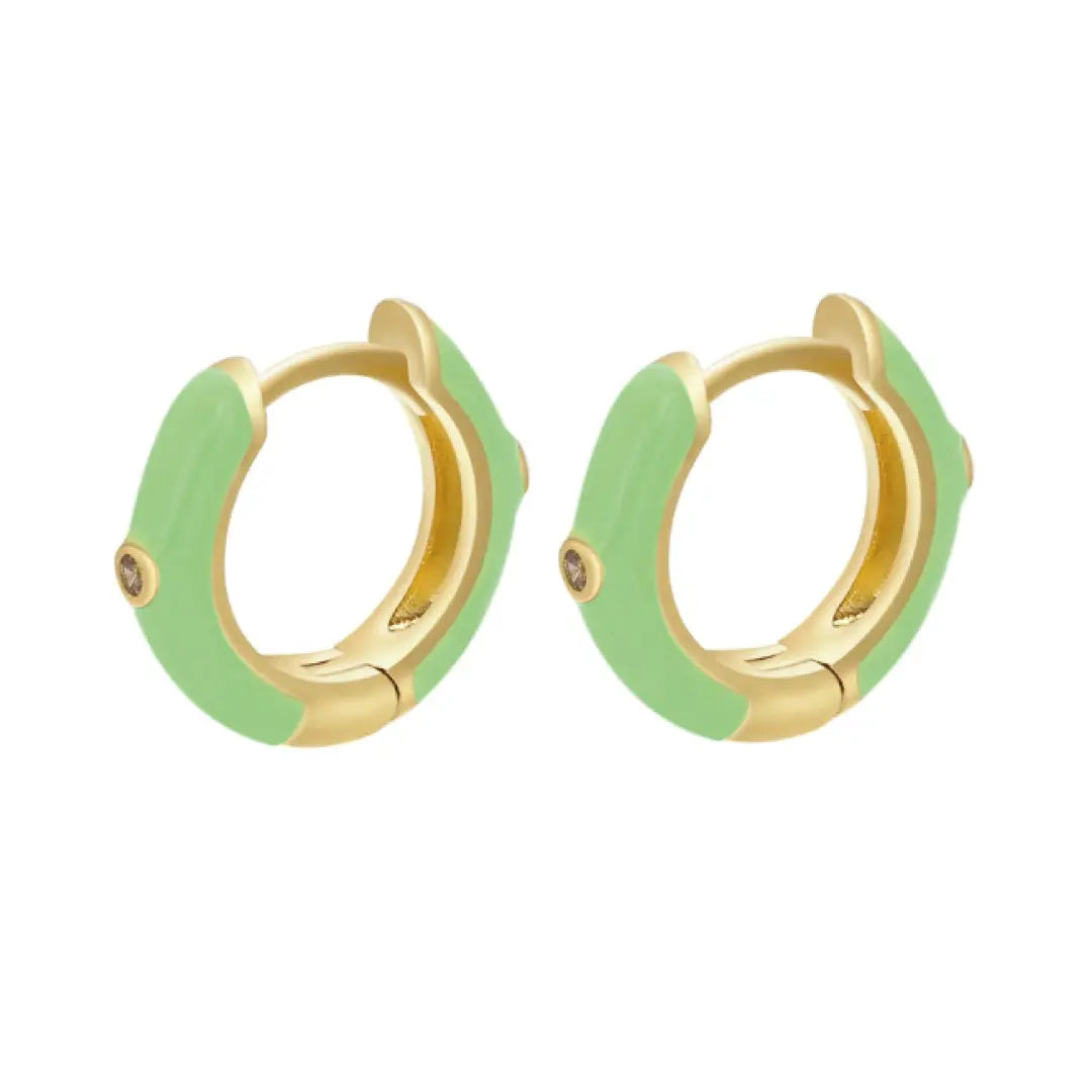 Angie Huggie Earrings |  Green |  Casual Chic Boutique