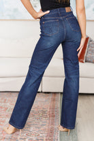 Arlo High Rise Button-Fly Straight Jeans Ave Shops