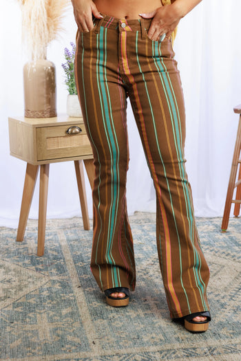 Astrid Judy Blue Striped Flares JB Boutique Simplified