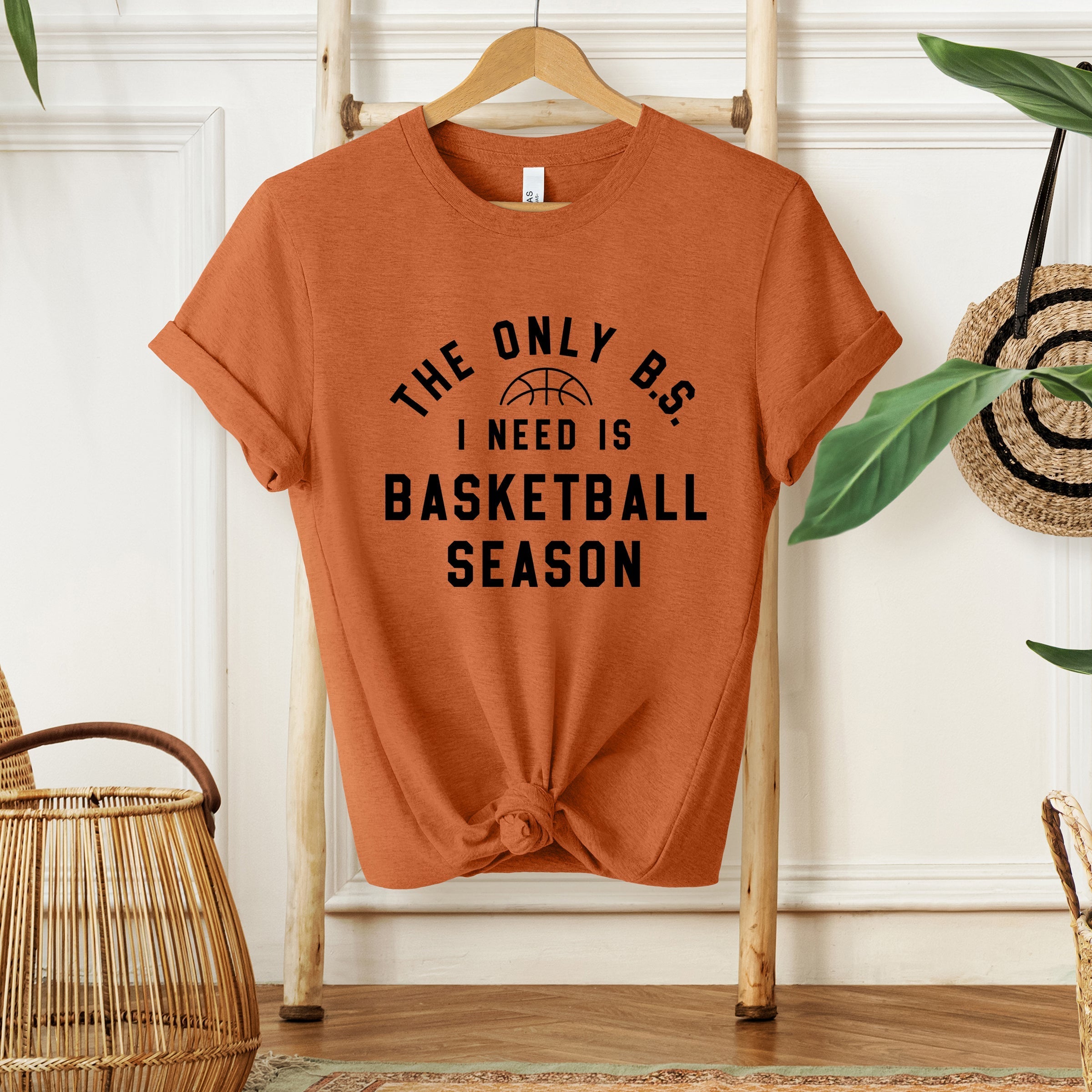 Basketball Season BS | Short Sleeve Crewneck Olive and Ivory Retail