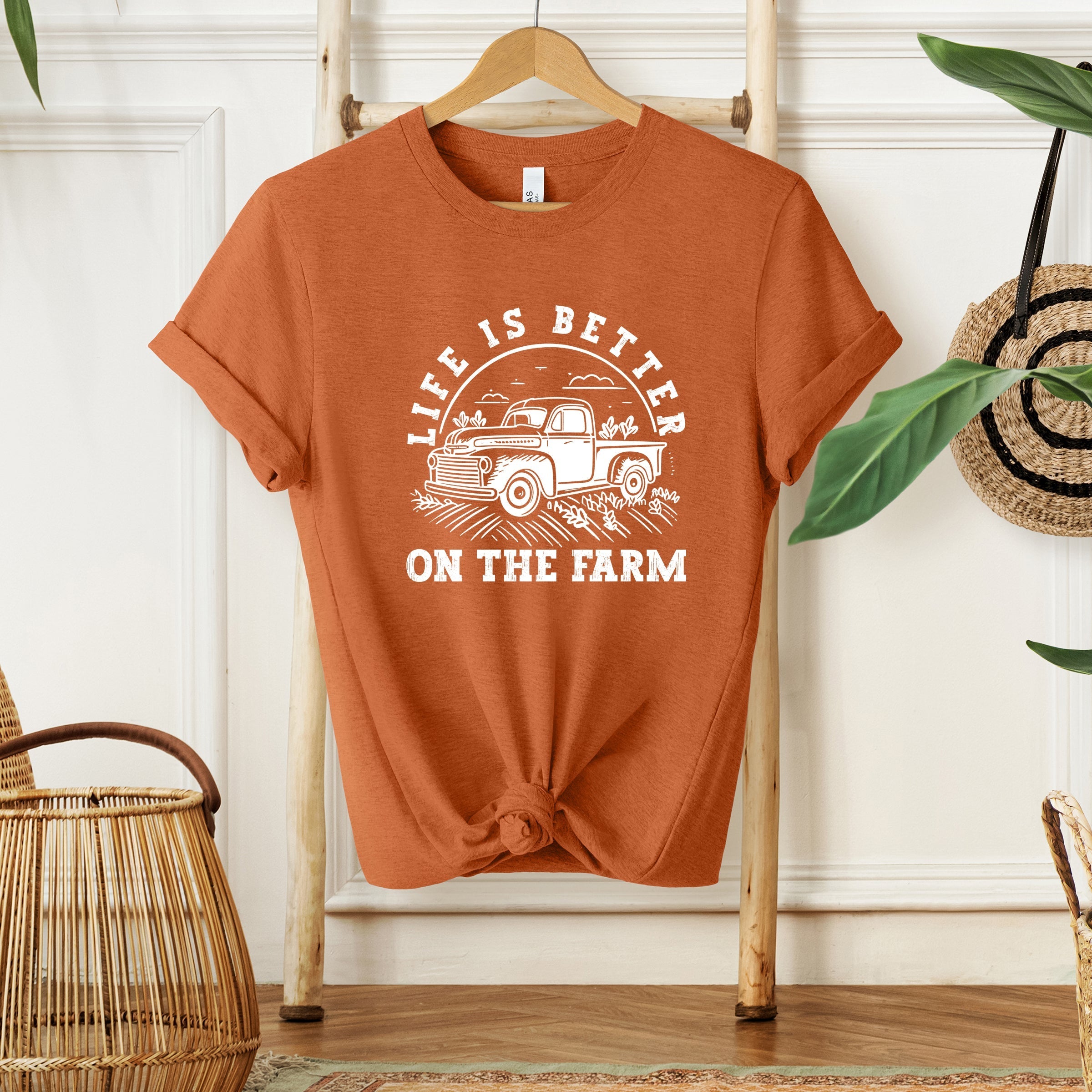 Better on the Farm Truck | Short Sleeve Crewneck Olive and Ivory Retail