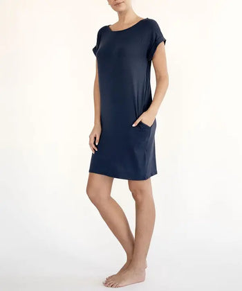 BAMBOO CROP DRESS WITH POCKETS Fabina