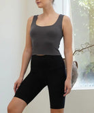 BAMBOO DOUBLE LAYER CROP TANK Fabina