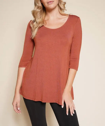 BAMBOO ELBOW TUNIC T Fabina