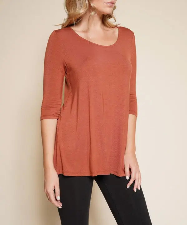 BAMBOO ELBOW TUNIC T Fabina