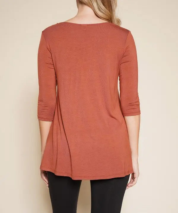 BAMBOO ELBOW TUNIC T Fabina