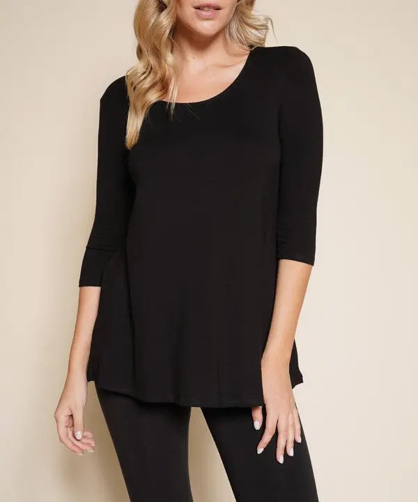 BAMBOO ELBOW TUNIC T Fabina