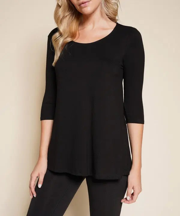 BAMBOO ELBOW TUNIC T Fabina