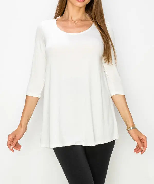 BAMBOO ELBOW TUNIC T Fabina