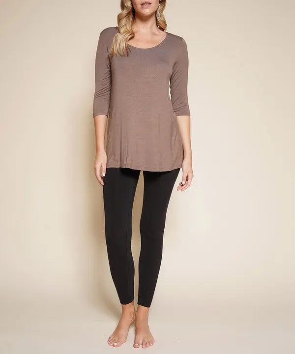 BAMBOO ELBOW TUNIC T Fabina