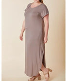 BAMBOO MAXI DRESS CURVY SIZE Fabina