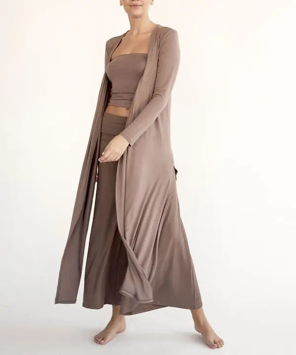 BAMBOO MAXI LONG CARDIGAN Fabina