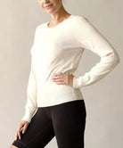 BAMBOO SWEATER CREW NECK TOP Fabina