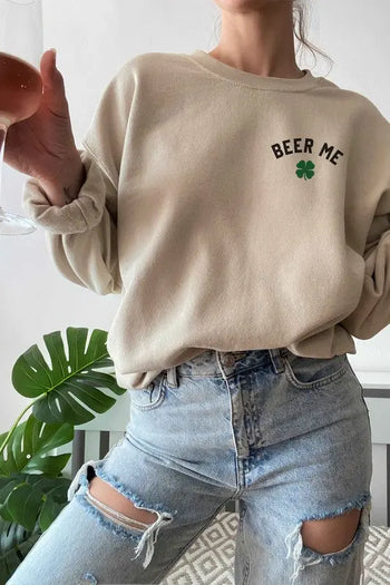 BEER ME ST PATRICKS GRAPHIC SWEATSHIRT ALPHIA