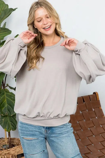 BIG PUFFY SLEEVES SWEATSHIRT e Luna