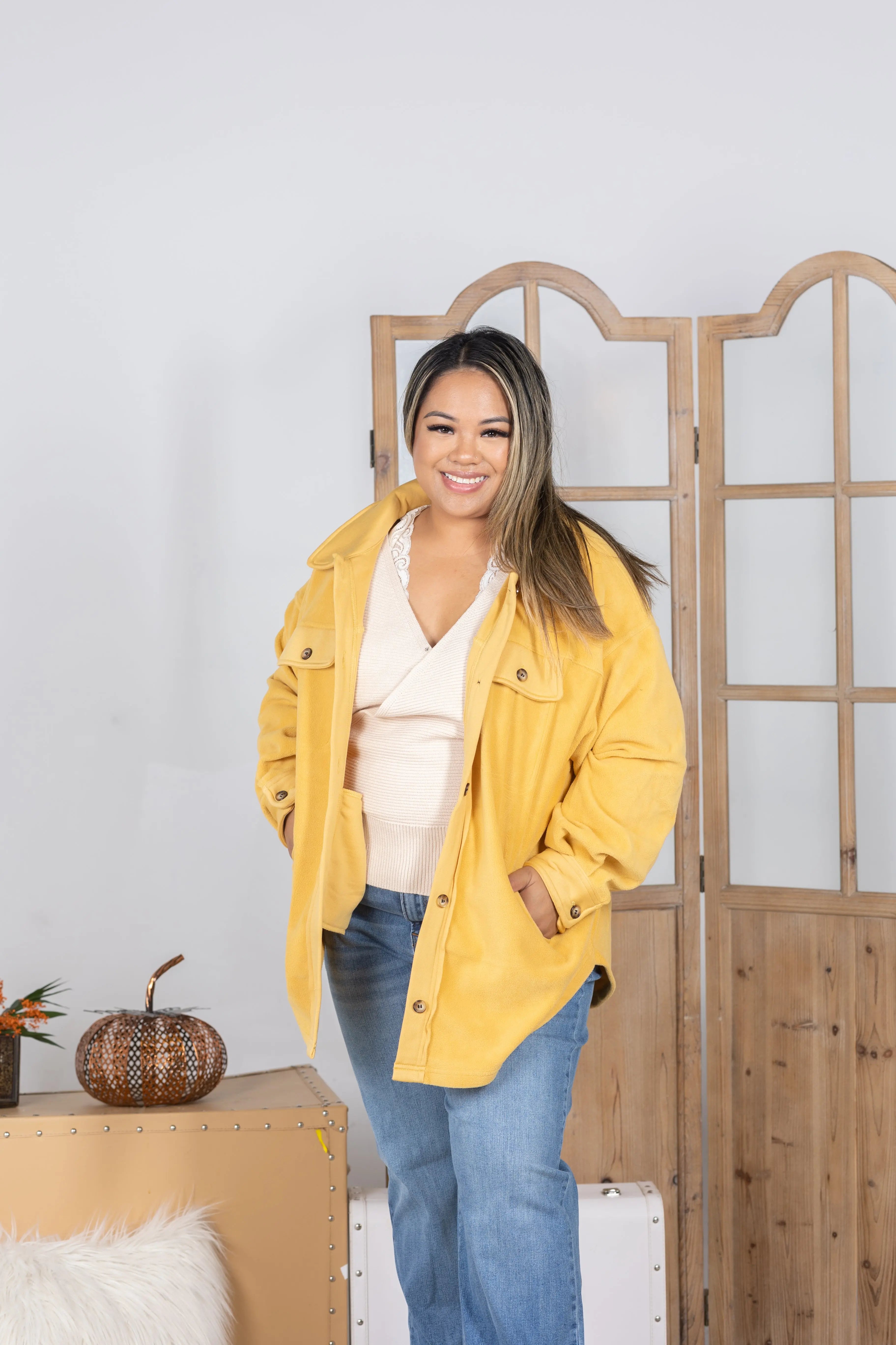 Baby It's Cold Outside - Mustard Shacket Boutique Simplified