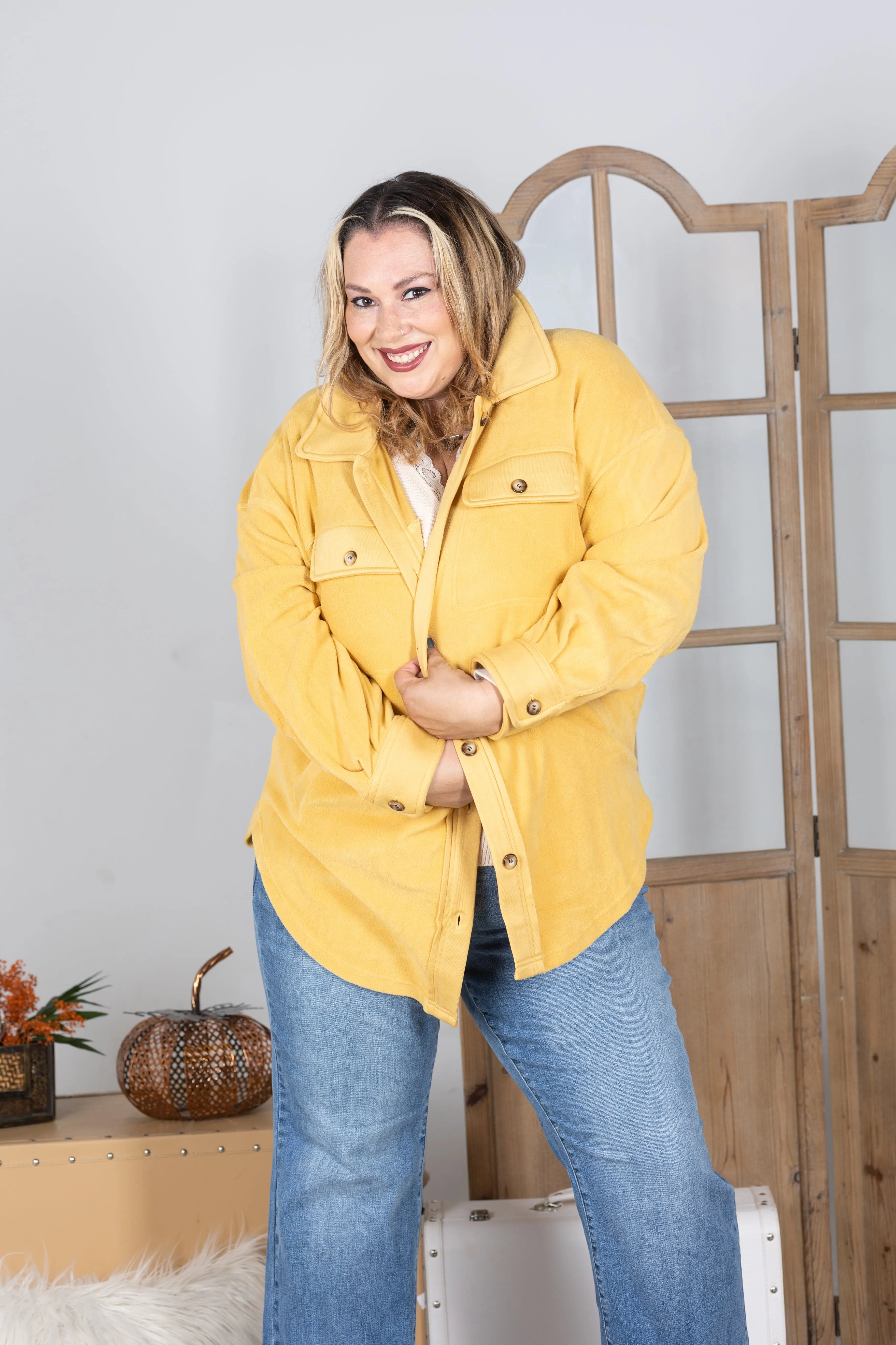 Baby It's Cold Outside - Mustard Shacket Boutique Simplified