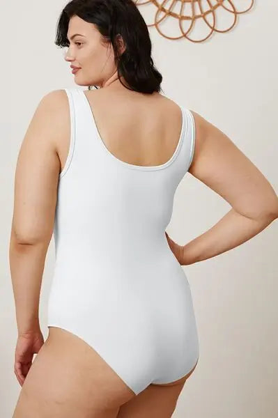 Basic Bae Full Size Square Neck Sleeveless Bodysuit Trendsi