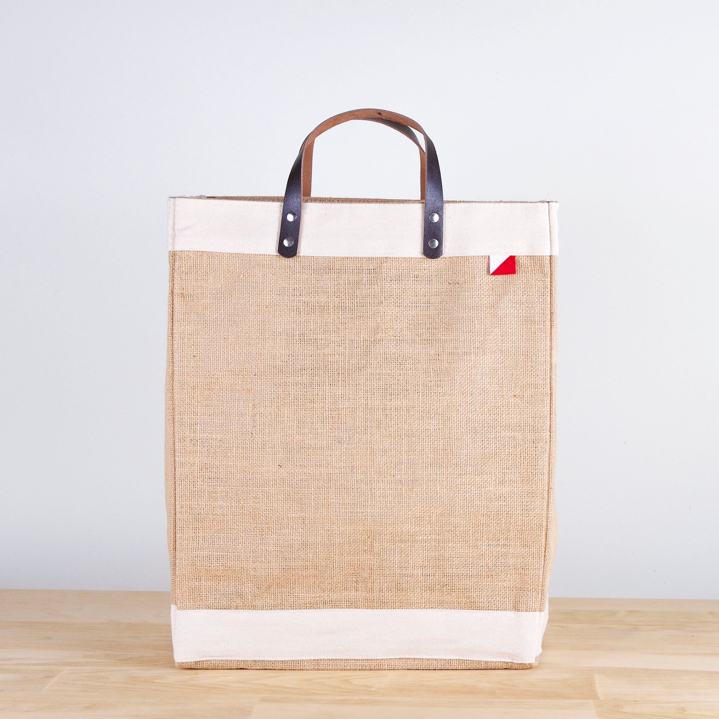 Bazaar Jute and Leather Tote Bag by ShoreBags