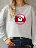Billiard Graphic Round Neck Sweatshirt Trendsi