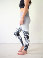 Yoga Pants Black & White Ski Hill Colorado Threads Clothing