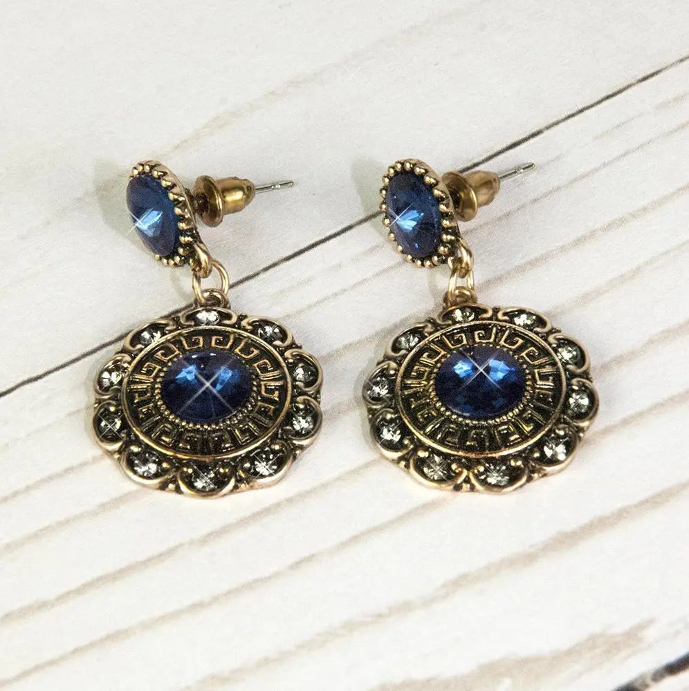 Bloom Earrings-Sapphire |   |  Casual Chic Boutique