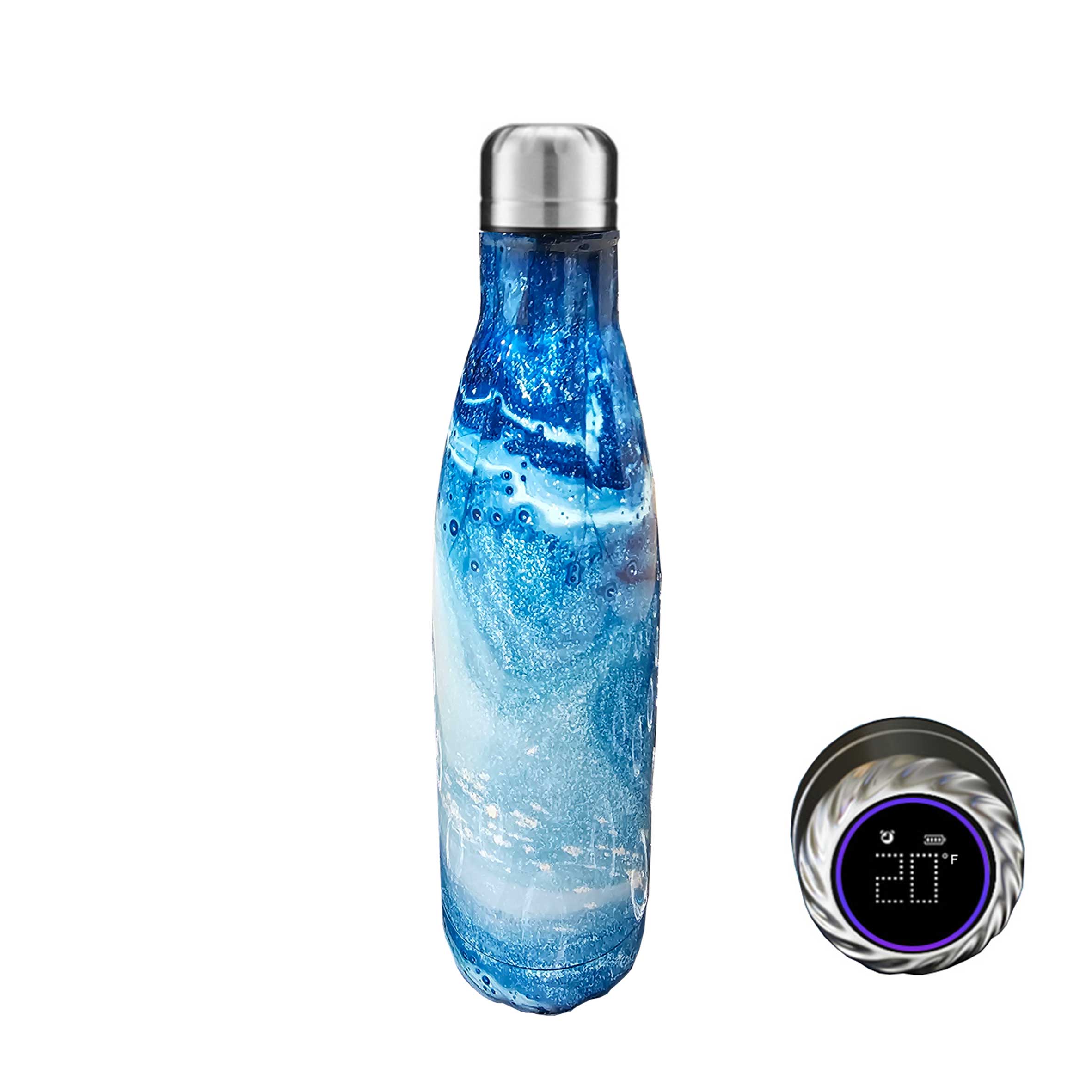 Aquaala UV Water Bottle With Temp Cap by VistaShops